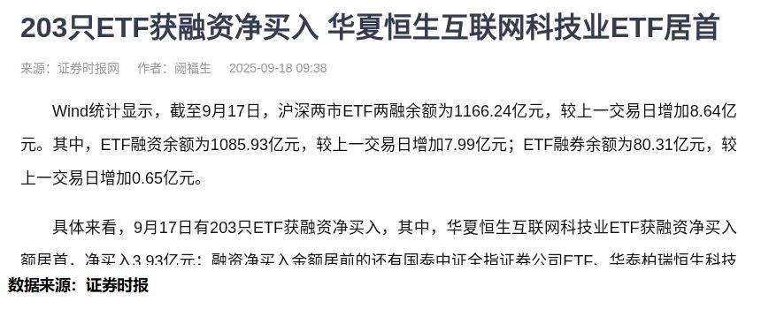 两市ETF两融余额增加3.37亿元，连续3日增加